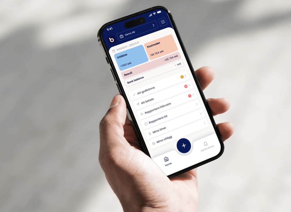 Bflows app på en telefon